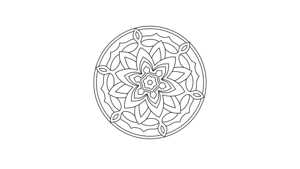 マンダラ塗り絵 11 図案のプレビュー画像