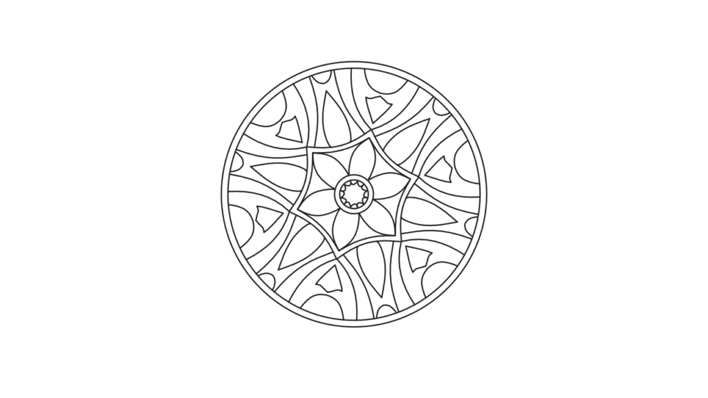 マンダラ塗り絵 12 図案のプレビュー画像
