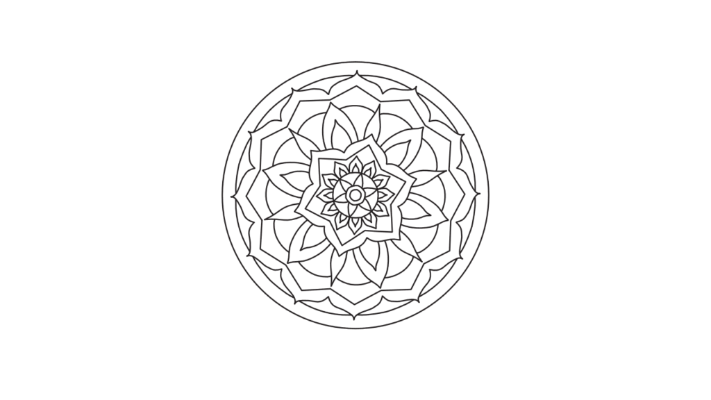 マンダラ塗り絵 15 図案のプレビュー画像