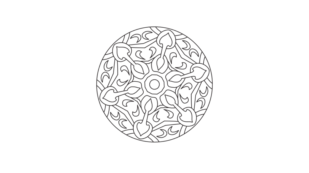 マンダラ塗り絵 17 図案のプレビュー画像