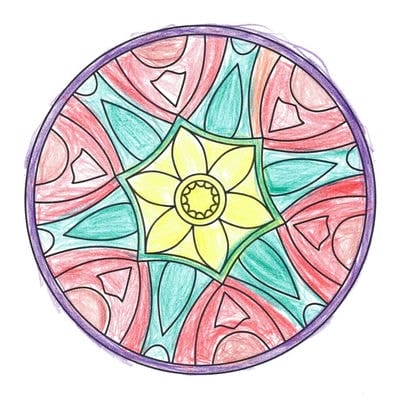 マンダラ塗り絵12の作例
